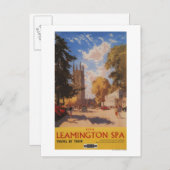 スパ、王室の通りビュー英国鉄道ポスター ポストカード (正面/裏面)