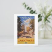 スパ、王室の通りビュー英国鉄道ポスター ポストカード (スタンド正面)