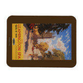 スパ、王室の通りビュー英国鉄道ポスター マグネット (横)