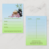 スパ&美しいリゾートアポイントメントカード 予約カード (正面/裏面)