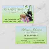 スパ&美しいリゾート名刺 予約カード (正面/裏面)
