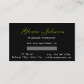 スパ&美しいリゾート名刺 予約カード (裏面)