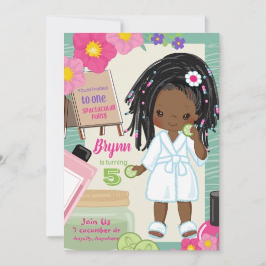 スパ-D-Ity誕生日招待状カード (正面)