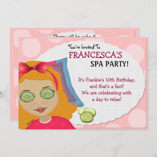 スパtacularのパーティーは招待状をからかいます 招待状 (正面/裏面)