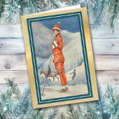 スビクトリアンキースフランスのロープクリスマスカード シーズンカード