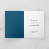 スビクトリアンキースフランスのロープクリスマスカード シーズンカード (内部)