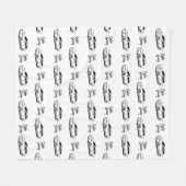 スビー集団wrxブラックプリント フリースブランケット (正面(横))