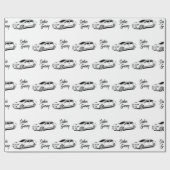 スビー集団wrxブラックプリント ラッピングペーパー (フラット)