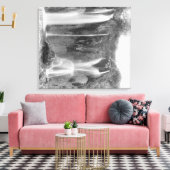 スピアフィッシュの下に立つ滝写真 キャンバスプリント (インサイチュ (リビング))