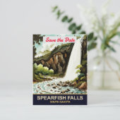 スピアフィッシュ滝、サウスダコタ州 セーブザデート (スタンド正面)