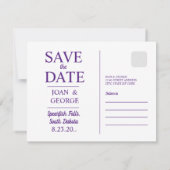 スピアフィッシュ滝、サウスダコタ州 セーブザデート (裏面)