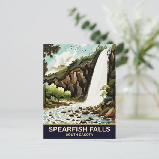 スピアフィッシュ秋、サウスダコタ、ヴィンテージ旅行 ポストカード (スタンド正面)