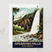スピアフィッシュ秋、サウスダコタ、ヴィンテージ旅行 ポストカード (正面/裏面)