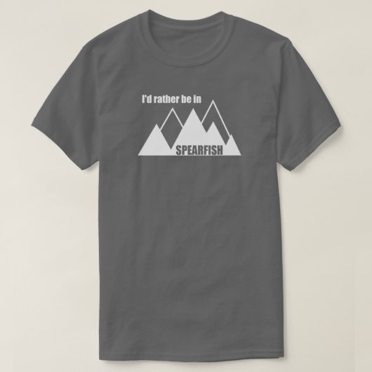 スピアフィッシュ+サウスダコタ+山で過ごしたい Tシャツ (デザイン正面)
