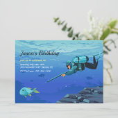 スピアフィッシング誕生日招待状 招待状 (スタンド正面)