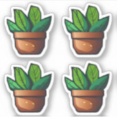 スピキグリーンプラントインテラコッタポット シール (正面)