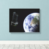 スピッツァーは打ち上げ直後に地球を出発 キャンバスプリント (インサイチュ (ウッドフロア))