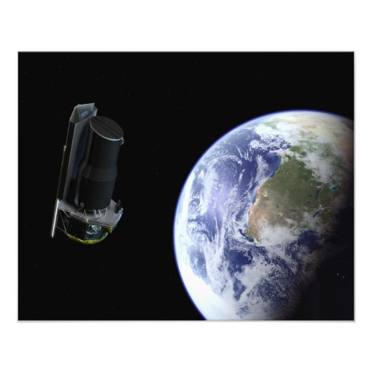 スピッツァーは打ち上げ直後に地球を出発 フォトプリント (正面)