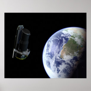 スピッツァーは打ち上げ直後に地球を出発 ポスター