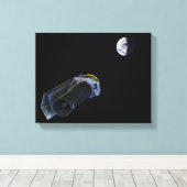 スピッツァーは高利得アンテナを指している キャンバスプリント (インサイチュ (ウッドフロア))