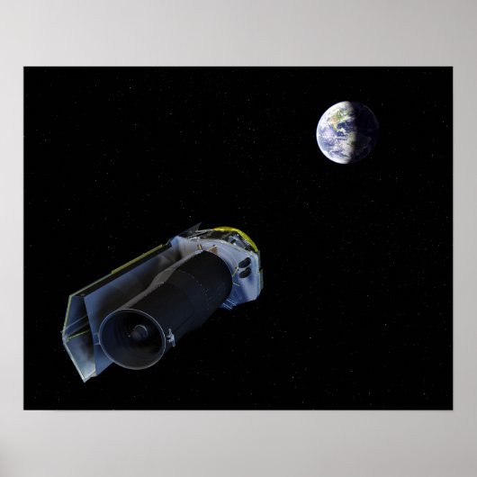 スピッツァーは高利得アンテナを指している ポスター (正面)