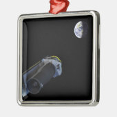 スピッツァーは高利得アンテナを指している メタルオーナメント (左)