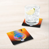 スピッツァー宇宙望遠鏡ポスター。 スクエアペーパーコースター (インサイチュ)