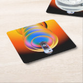 スピッツァー宇宙望遠鏡ポスター。 スクエアペーパーコースター (アングル)