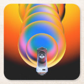 スピッツァー宇宙望遠鏡ポスター。 スクエアペーパーコースター (正面)