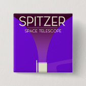スピッツァー宇宙望遠鏡 缶バッジ (正面)