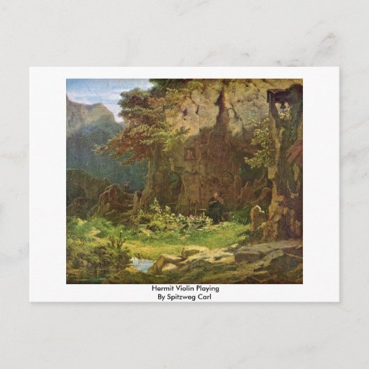 スピッツウェ遊グ・カールによるバイオリンの隠語 ポストカード (正面)