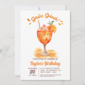 スピッツスプラッシュウォーターカラーカクテルプールパーティー 招待状 (正面)