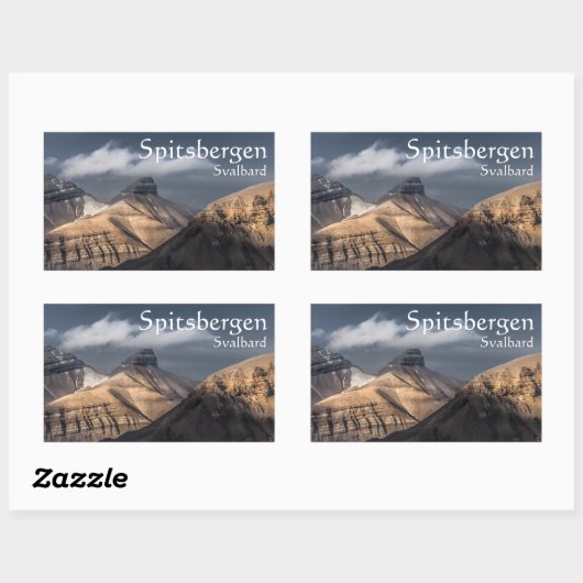 スピッツベルゲンスバルバード 長方形シール (シート)