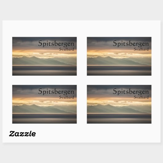 スピッツベルゲンスバルバード 長方形シール (シート)