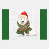 スピッツ日本のクリスマスドッグとグリーンプライド ラッピングペーパーシート (正面)