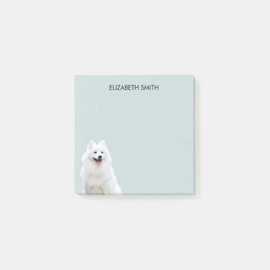 スピッツ・アメリカン・エスキモ・ドッグ ポストイット (正面)