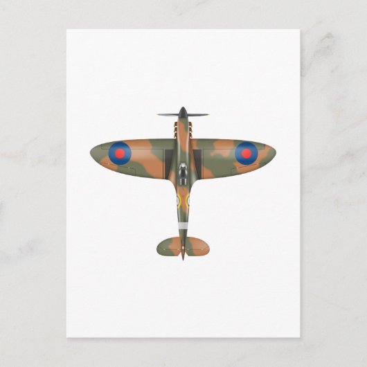 スピットファイアの上面 ポストカード (正面)