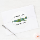 スピットファイアステッカー ラウンドシール (封筒)