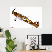 スピットファイアポスター ポスター (ホームオフィス)