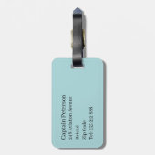 スピットファイア戦争飛行機パイロットライトブルー ラゲッジタグ (裏面縦)