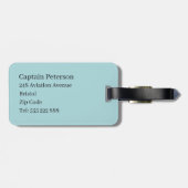 スピットファイア戦争飛行機パイロットライトブルー ラゲッジタグ (裏面横)