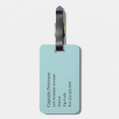 スピットファイア戦争飛行機ライトブルー ラゲッジタグ (裏面縦)