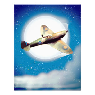 スピットファイア航空機トラベルポスタープリント フォトプリント