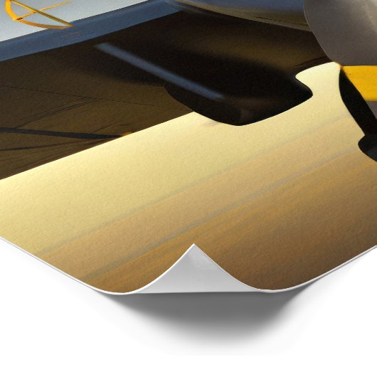 スピットファイア飛行機のプロペラ ポスター (角)