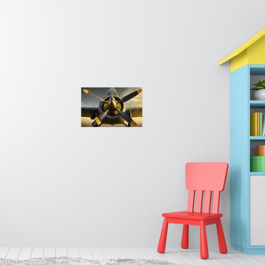 スピットファイア飛行機のプロペラ ポスター (子ども部屋1)