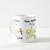 スピットファイア100誕生日 コーヒーマグカップ (正面左)