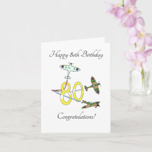 スピットファイア80誕生日 カード