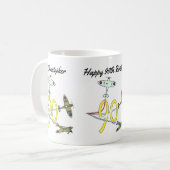スピットファイア90歳の誕生日コーヒーマグ コーヒーマグカップ (正面左)