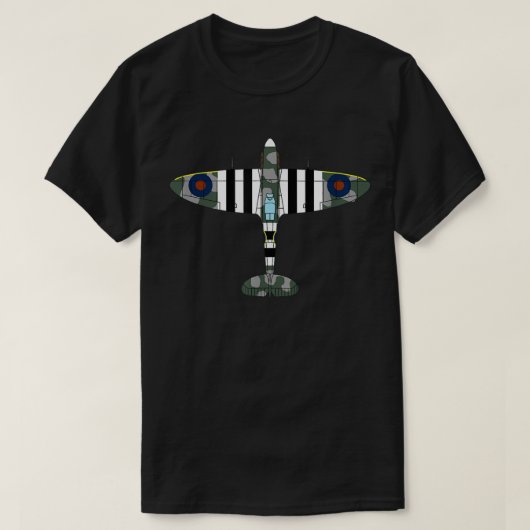 スピットファイア 伝説の第二次世界大戦時のイギリス軍用機 Tシャツ (デザイン正面)
