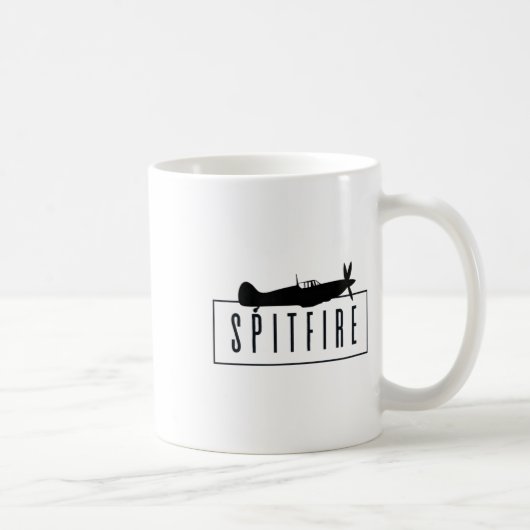 スピットファイア、象徴的な英国の戦闘機の飛行機_を コーヒーマグカップ (右)